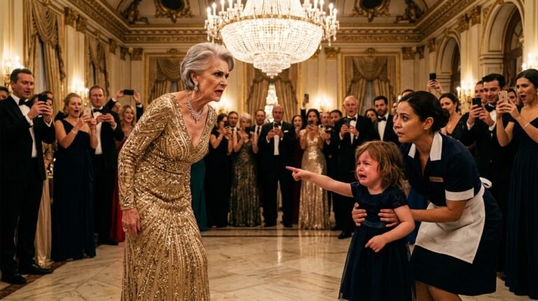 Why a Billionaire’s Granddaughter Dropped to Her Knees Before a Catering Worker