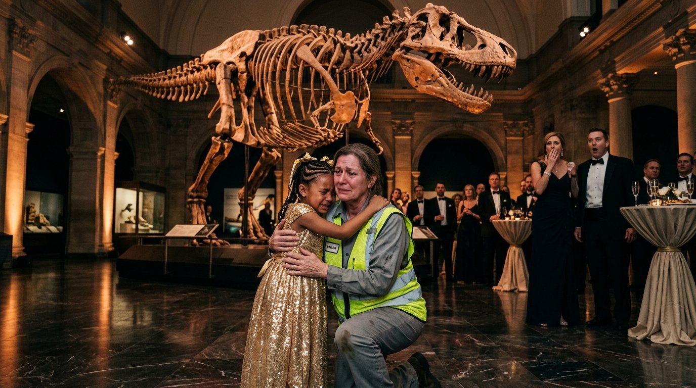 Museum Gala Fell Silent When My Daughter Hugged the Janitor and Called Him 'Grandma'—Then Her Cry Exposed My In-Laws' Most Twisted Deception