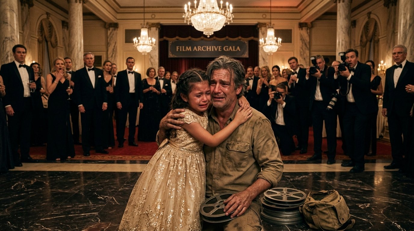 Red Carpet Fell Silent When My Daughter Sprinter Past the Paparazzi to Hug a Dusty Archivist—Then Her Blood-Chilling Cry Ruined a Billionaire’s Legacy